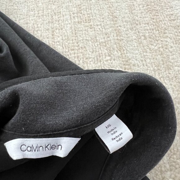 Calvin Klein Long Sleeve Knit Zip Up Shirt Top L - Picture 2 of 7